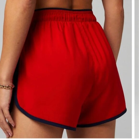 Fabletics Heritage Dolphin Shorts 2” (Heated Red / Deep Navy) - Size Medium - Picture 10 of 12